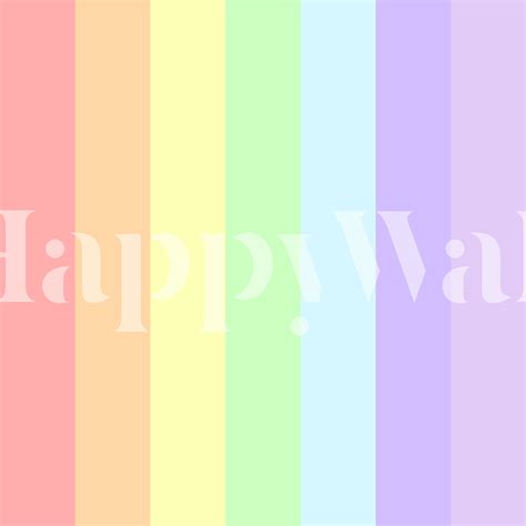 Pastel Rainbow Stripes Wallpaper 2 Wallpaper Happywall