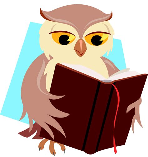 Owl Reading Clipart Schliferaward Clipartix
