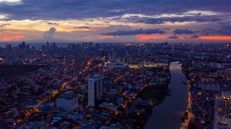Aerial Philippines Time Lapse 12089 93 Manila Downtown