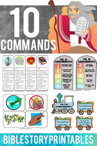 Free Ten Commandment Printables Ten Commandment Bookmarks Ten