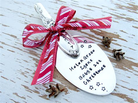 Check spelling or type a new query. Baby's 1st Christmas 2019 spoon ornament - personalized ...