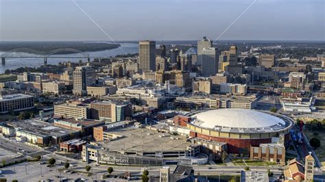 Fedex Forum Arena And City Skyline At Sunset Downtown Memphis