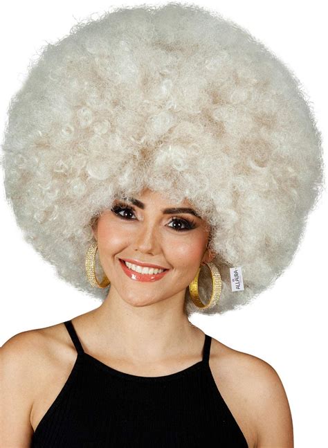 Deluxe 70s Afro Wig Women Huge Blonde Jumbo Afro Disco Costume Wigs 70’s Costumes Accessories