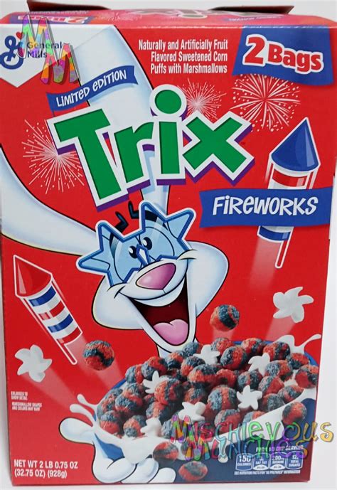 Review New Limited Edition Trix Fireworks Cereal Trix Firecracker
