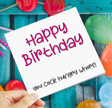 Funny Rude Offensive Birthday Cards Happy Birthday You Etsy