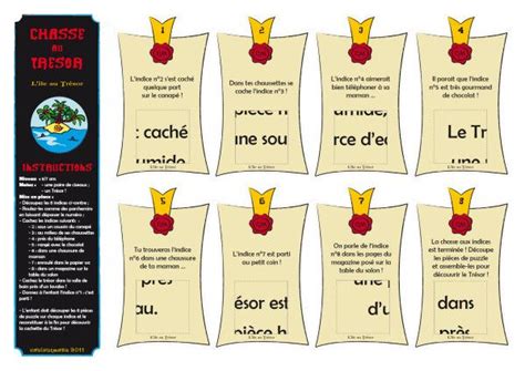 Si vos enfants sont fascinés par le cruel tyrannosaure, s'ils adorent jouer avec leur ptérodactyle en peluche et qu'il ne dessinent que des iguanodons et autres tricératops, alors n'hésitez pas : Kit Chasse au Trésor gratuit pirates L'île au Trésor ...