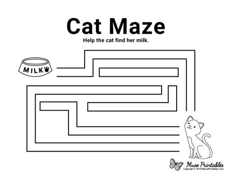 Free Printable Cat Maze Download It From
