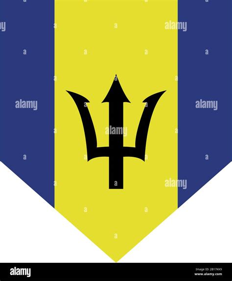 Bandera De Barbados Ilustrada En Vector Sobre Fondo Blanco Imagen Vector De Stock Alamy