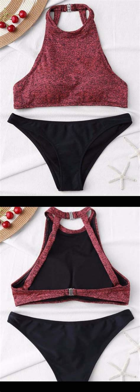 Follow Me Cushite Cute Swimsuits For Summer High Neck Padded Thong