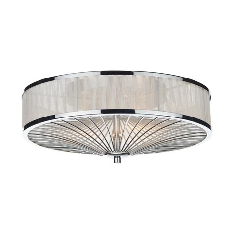 Dar Lighting Oslo Flush Ceiling Light In Polished Chrome Osl5050