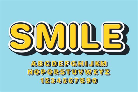 Decorative Smile Font And Alphabet Vector 5909336 Vector Art At Vecteezy