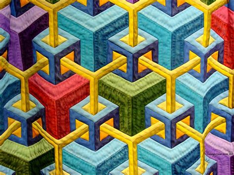 3D Fabric Crafts And Optical Illusion Quilts