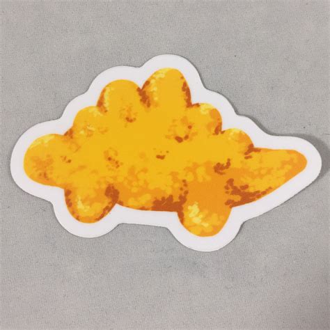 Dinosaur Chicken Nugget Vinyl Stickers Etsy