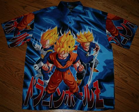 Dragon ball is the first of two anime adaptations of the dragon ball manga series by akira toriyama.produced by toei animation, the anime series premiered in japan on fuji television on february 26, 1986, and ran until april 19, 1989. Vintage Dragon Ball Z button-down Animation Shirt-Men's L-dragonball/goku/gohan | Vintage dragon ...