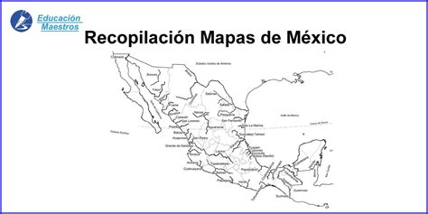 República Mexicana Mapa De Mexico Blanco Y Negro Con Nombres