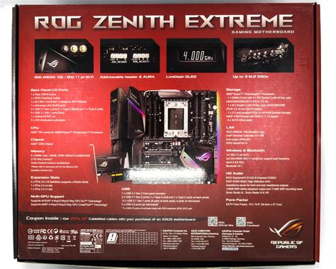 Обзор материнской платы Asus Rog Zenith Extreme максимум для Ryzen