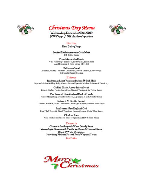 We keep it quick to grant very special event they'll always remember. 2021 Christmas Menu Template - Fillable, Printable PDF ...