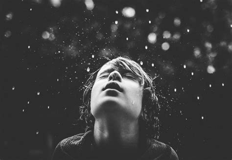 Black And White Photo Of Boy In The Rain By Vanessa Brack Click