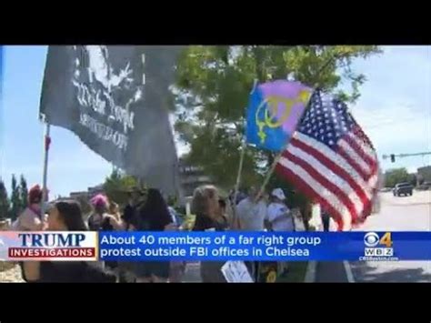 40 Members Of Far Right Group Protests Outside FBI Office In Chelsea