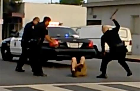 Video Shows Police Hitting Man On Ground Orange County Register