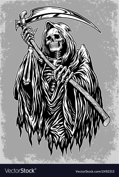 And disney's tarzan and treasure. Hand Inked Grim Reaper Illustration. Download a Free ...