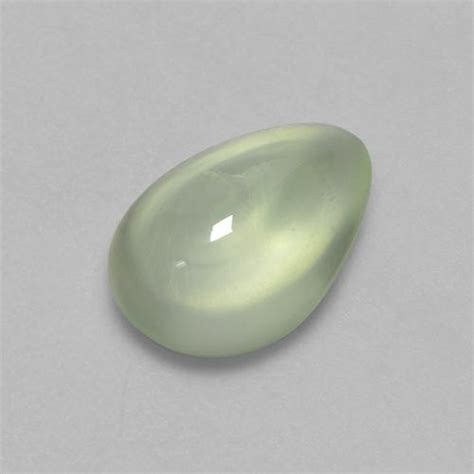 Green Prehnite 2 Carat Pear From South Africa Gemstone