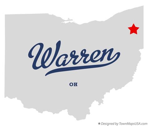 Map Of Warren Trumbull County Oh Ohio