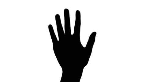 Hand Waving Silhouette White Stock Footage Video 532633 Shutterstock