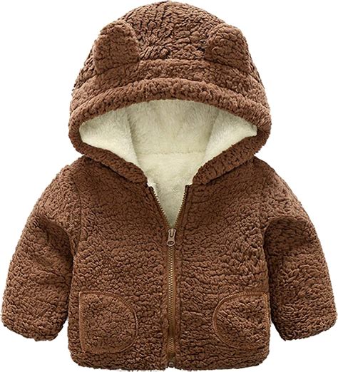 Newborn Baby Winter Coats Boy Girl Fluffy Winter Faux Fur Coat Fleece