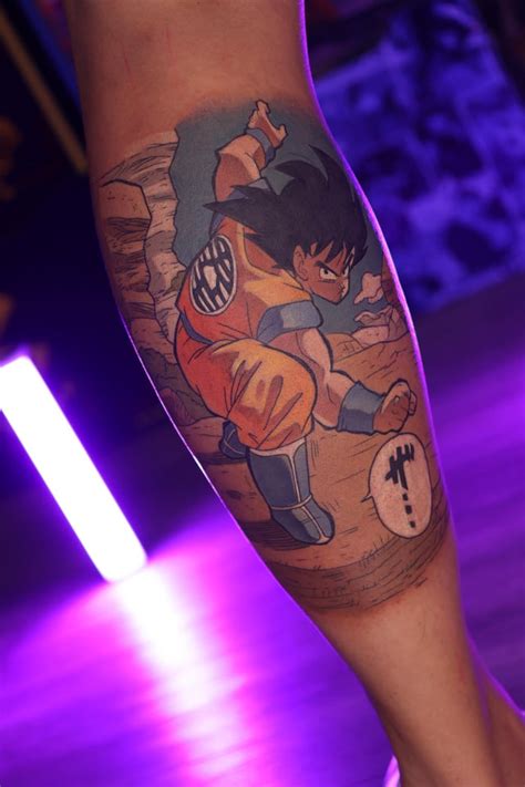 My New Saiyan Saga Goku Vs Vegeta Done By Higor At Arcade Tattoos In
