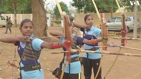 Tribal Girls Learn Archery In India Youtube