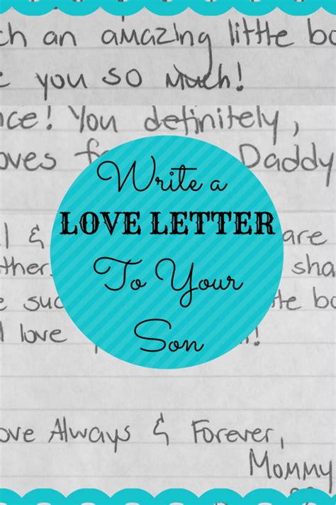 How To Write A Love Letter To Your Teenage Son Alderman Writing
