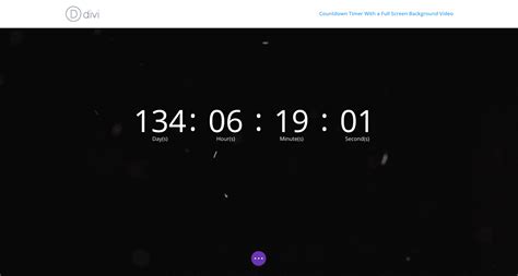 How To Create A Countdown Timer With A Full Screen Background Video