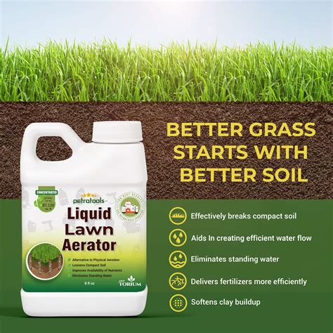 PetraTools Liquid Lawn Aerator Super Concentrate Acre Coverage For Grass Yard And Lawn