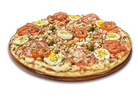 Leve a pizza a assar em forno quente (200ºc) durante cerca de 20 minutos, até a massa e o ovo estarem cozinhados e o queijo derretido. Pizza portuguesa 800g delivery | Cornershop - Brasil