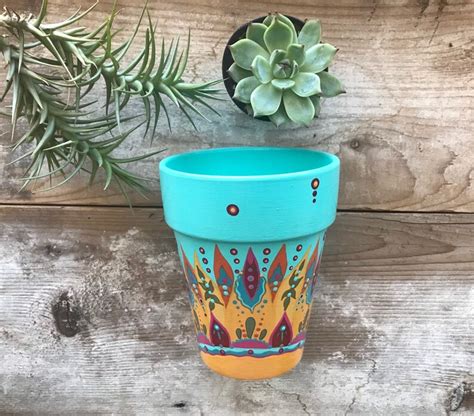 Made To Order Colorful Succulent Planters Etsy