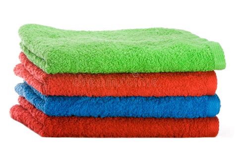 Stack Of Color Towels Stock Photo Image Of Soft Green 18224388
