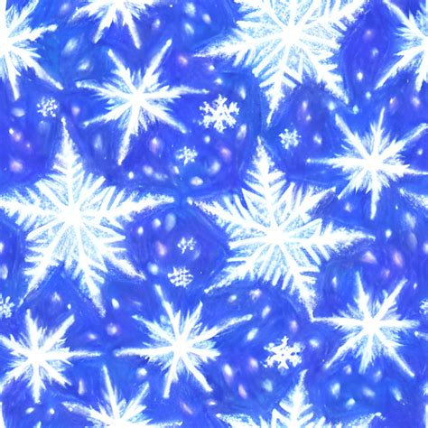 Snow Crystals Repeating Pattern · Creative Fabrica