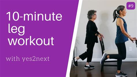 10 Minute Leg Workout For Seniors And Beginners Lower Body Strength