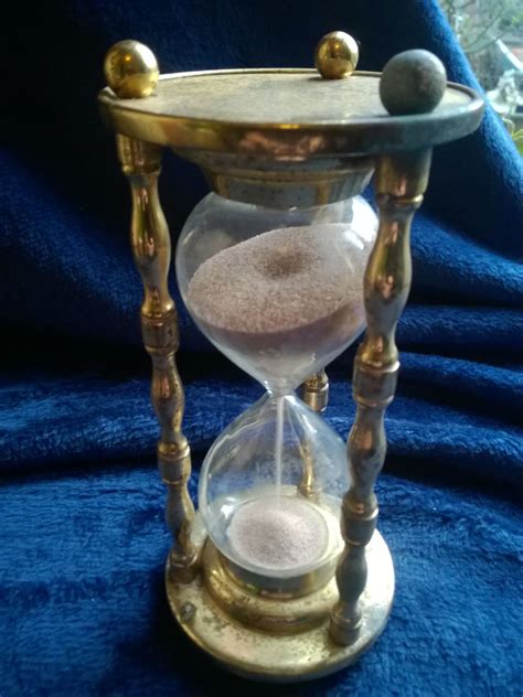 Vintage Hour Glass Egg Timer Brass Hourglass Chinese Sand Etsy Uk