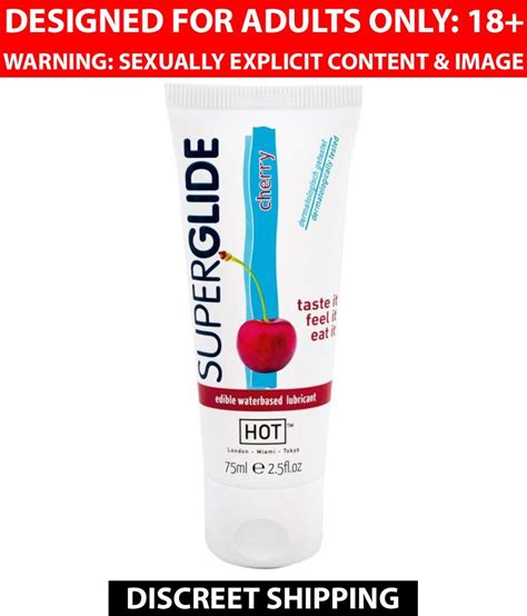 Hot Superglide Cherry Flavoured Edible Water Based Personal Sexual Lubricant 75 Ml Imported From