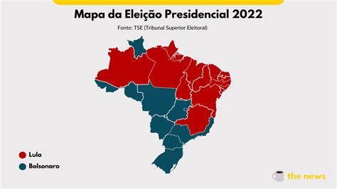 Lula x Bolsonaro veja o mapa da votação no 1º turno Imprensa Online