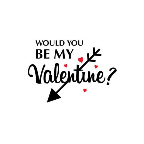 Would You Be My Valentine With Arrow Eps Vector Uidownload