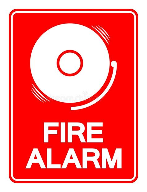 Fire Alarm Symbol Sign Vector Illustration Isolate On White