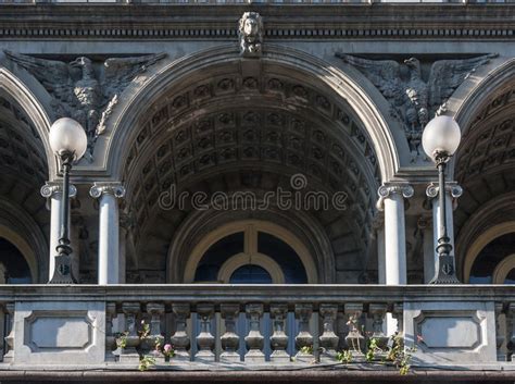 Historical Building Facade In Montevideo Editorial Stock Image Image