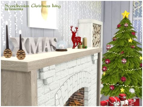 Sims 4 Ccs The Best Scandinavian Christmas Living By Severinka