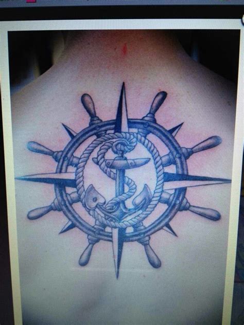 See more ideas about tattoos, compass tattoo, anchor tattoo. Nautical Compass Wheel With Rope Tattoo » Tattoo Ideas