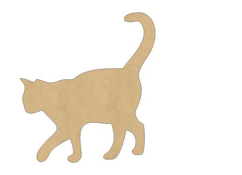 Cat Cutout Shape Laser Cut Unfinished Wood Shapes Craft