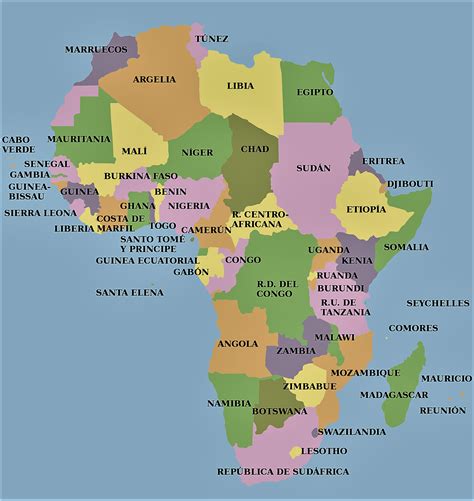 Mapa Del Continente Africano Con Nombres Para Imprimir En Images
