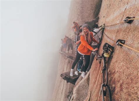 Hiking Mt Huashan Worlds Most Dangerous Trail • The Blonde Abroad
